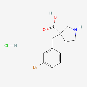 3-[(3-Bromophenyl)methyl]pyrrolidine-3-carboxylic acid hydrochloride
