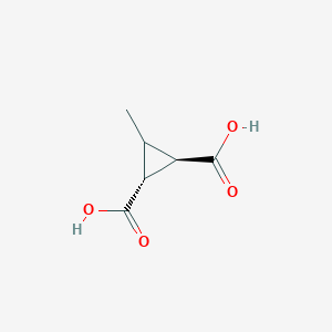 molecular formula C6H8O4 B15261308 (1R,2R)-3-methylcyclopropane-1,2-dicarboxylic acid 