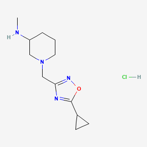 1-[(5-cyclopropyl-1,2,4-oxadiazol-3-yl)methyl]-N-methylpiperidin-3-amine hydrochloride