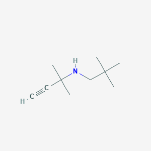 molecular formula C10H19N B15261319 (2,2-Dimethylpropyl)(2-methylbut-3-yn-2-yl)amine 