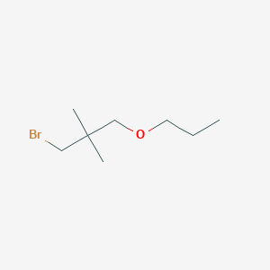 molecular formula C8H17BrO B15261345 1-Bromo-2,2-dimethyl-3-propoxypropane 