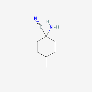 molecular formula C8H14N2 B15261365 1-Amino-4-methylcyclohexane-1-carbonitrile 