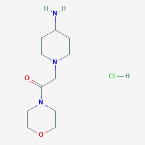 molecular formula C11H22ClN3O2 B15261375 2-(4-Aminopiperidin-1-yl)-1-morpholinoethan-1-one hydrochloride 