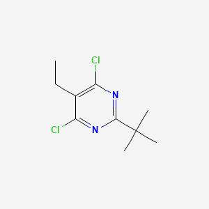 molecular formula C10H14Cl2N2 B1526138 2-Tert-butyl-4,6-dichloro-5-ethylpyrimidine CAS No. 1341681-83-1