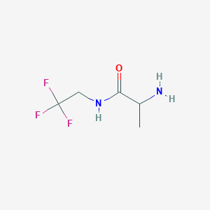 molecular formula C5H9F3N2O B15261395 2-amino-N-(2,2,2-trifluoroethyl)propanamide 