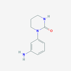 molecular formula C10H13N3O B1526141 1-(3-Aminophenyl)-1,3-diazinan-2-one CAS No. 1250772-67-8