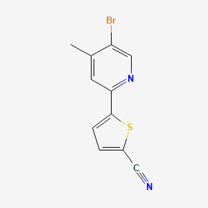 molecular formula C11H7BrN2S B15261410 5-(5-Bromo-4-methylpyridin-2-yl)thiophene-2-carbonitrile 