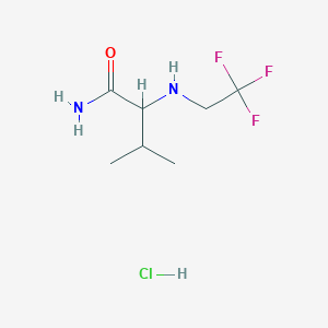 3-Methyl-2-[(2,2,2-trifluoroethyl)amino]butanamide hydrochloride