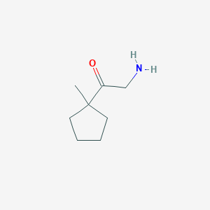 molecular formula C8H15NO B15261443 2-Amino-1-(1-methylcyclopentyl)ethan-1-one 