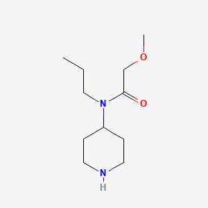molecular formula C11H22N2O2 B15261465 2-Methoxy-N-(piperidin-4-YL)-N-propylacetamide 