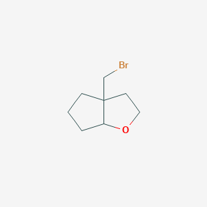 molecular formula C8H13BrO B15261471 3A-(bromomethyl)-hexahydro-2H-cyclopenta[b]furan 