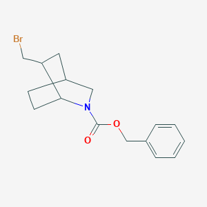 molecular formula C16H20BrNO2 B15261473 Benzyl 6-(bromomethyl)-2-azabicyclo[2.2.2]octane-2-carboxylate 