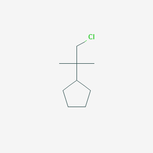 molecular formula C9H17Cl B15261475 (1-Chloro-2-methylpropan-2-yl)cyclopentane 