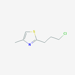 molecular formula C7H10ClNS B15261508 2-(3-Chloropropyl)-4-methyl-1,3-thiazole 