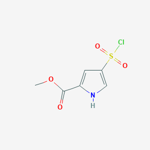 molecular formula C6H6ClNO4S B1526151 4-(氯磺酰基)-1H-吡咯-2-甲酸甲酯 CAS No. 1354963-62-4
