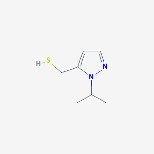 molecular formula C7H12N2S B15261514 [1-(Propan-2-yl)-1H-pyrazol-5-yl]methanethiol 