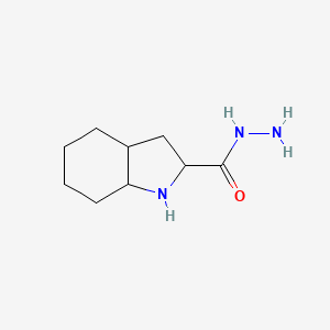 molecular formula C9H17N3O B15261515 octahydro-1H-indole-2-carbohydrazide 