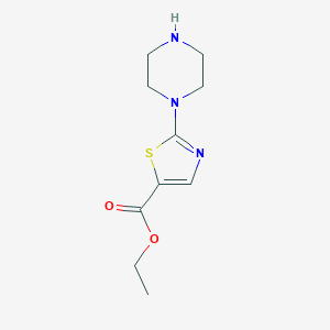 molecular formula C10H15N3O2S B1526152 Ethyl 2-(piperazin-1-yl)-1,3-thiazole-5-carboxylate CAS No. 864277-03-2