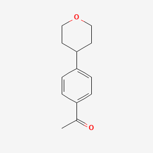 molecular formula C13H16O2 B15261520 1-[4-(Oxan-4-yl)phenyl]ethan-1-one 