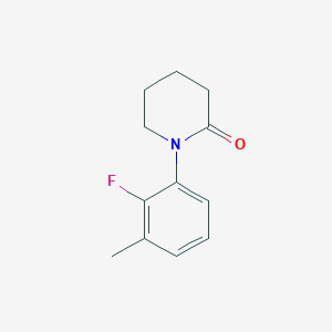 molecular formula C12H14FNO B15261522 1-(2-Fluoro-3-methylphenyl)piperidin-2-one 
