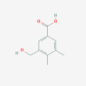 molecular formula C10H12O3 B15261540 3-(Hydroxymethyl)-4,5-dimethylbenzoic acid 
