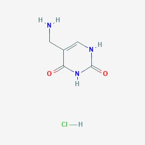 molecular formula C5H8ClN3O2 B1526155 5-(Aminomethyl)pyrimidine-2,4-diol hydrochloride CAS No. 90585-93-6