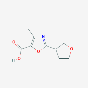 molecular formula C9H11NO4 B15261557 4-Methyl-2-(tetrahydrofuran-3-yl)oxazole-5-carboxylic acid 