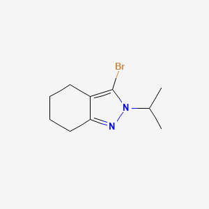 molecular formula C10H15BrN2 B15261559 3-Bromo-2-(propan-2-yl)-4,5,6,7-tetrahydro-2H-indazole 