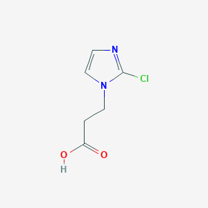 molecular formula C6H7ClN2O2 B15261561 3-(2-Chloro-1H-imidazol-1-yl)propanoic acid 