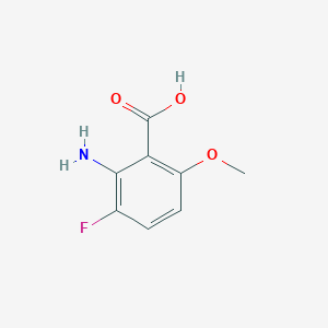 molecular formula C8H8FNO3 B1526157 2-Amino-3-fluoro-6-methoxybenzoic acid CAS No. 1354949-83-9