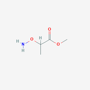 molecular formula C4H9NO3 B15261599 Propanoic acid, 2-(aminooxy)-, methyl ester CAS No. 91666-48-7
