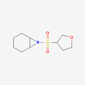 molecular formula C10H17NO3S B15261611 7-(Oxolane-3-sulfonyl)-7-azabicyclo[4.1.0]heptane 