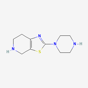 molecular formula C10H16N4S B15261620 1-{4H,5H,6H,7H-[1,3]thiazolo[5,4-c]pyridin-2-yl}piperazine 