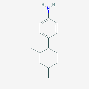 molecular formula C14H21N B15261642 4-(2,4-Dimethylcyclohexyl)aniline 