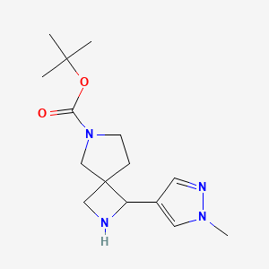 molecular formula C15H24N4O2 B15261658 tert-Butyl 1-(1-methyl-1H-pyrazol-4-yl)-2,6-diazaspiro[3.4]octane-6-carboxylate 