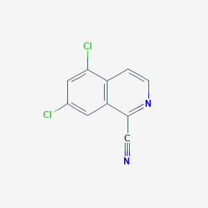 molecular formula C10H4Cl2N2 B15261663 5,7-Dichloroisoquinoline-1-carbonitrile 