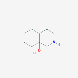 molecular formula C9H17NO B15261675 Decahydroisoquinolin-8a-ol 
