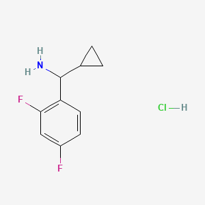 molecular formula C10H12ClF2N B1526168 Cyclopropyl(2,4-difluorophenyl)methanamine hydrochloride CAS No. 1354950-07-4