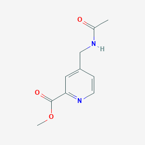molecular formula C10H12N2O3 B15261682 Methyl 4-(acetamidomethyl)pyridine-2-carboxylate 