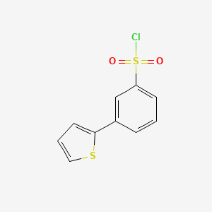 molecular formula C10H7ClO2S2 B1526169 3-(Thiophen-2-yl)benzene-1-sulfonyl chloride CAS No. 1250693-54-9