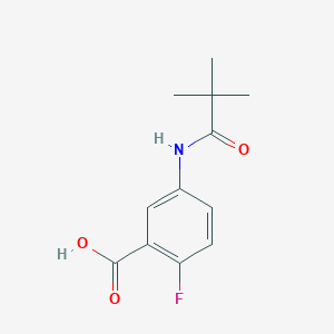 molecular formula C12H14FNO3 B1526171 5-(2,2-Dimethylpropanamido)-2-fluorobenzoic acid CAS No. 1178234-49-5