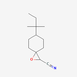 molecular formula C13H21NO B15261746 6-(2-Methylbutan-2-yl)-1-oxaspiro[2.5]octane-2-carbonitrile 