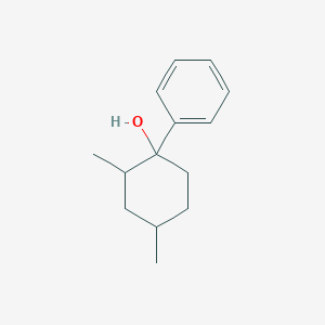 molecular formula C14H20O B15261759 2,4-Dimethyl-1-phenylcyclohexan-1-ol 