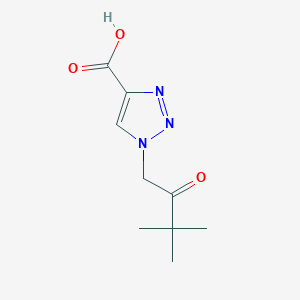 molecular formula C9H13N3O3 B1526176 1-(3,3-二甲基-2-氧代丁基)-1H-1,2,3-三唑-4-羧酸 CAS No. 1354959-10-6