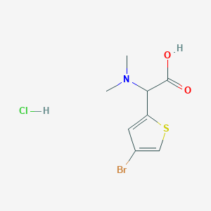 molecular formula C8H11BrClNO2S B1526181 2-(4-Bromothiophen-2-yl)-2-(dimethylamino)acetic acid hydrochloride CAS No. 1354949-52-2