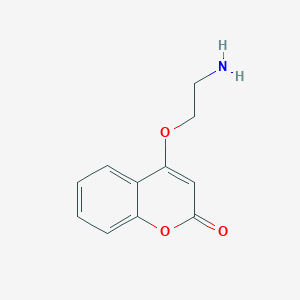 molecular formula C11H11NO3 B15261818 4-(2-aminoethoxy)-2H-chromen-2-one 
