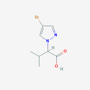 molecular formula C8H11BrN2O2 B1526182 2-(4-溴-1H-吡唑-1-基)-3-甲基丁酸 CAS No. 1179883-30-7