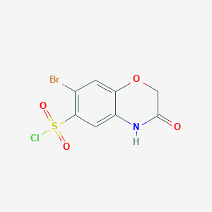 molecular formula C8H5BrClNO4S B1526183 7-bromo-3-oxo-3,4-dihydro-2H-1,4-benzoxazine-6-sulfonyl chloride CAS No. 1354951-22-6