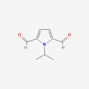 molecular formula C9H11NO2 B15261831 1-(Propan-2-yl)-1H-pyrrole-2,5-dicarbaldehyde 