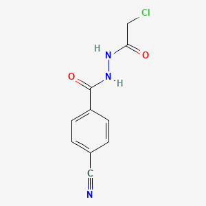 molecular formula C10H8ClN3O2 B1526184 N'-(2-chloroacetyl)-4-cyanobenzohydrazide CAS No. 1257543-29-5